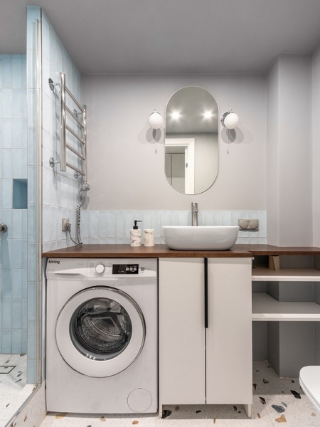 Как дизайнер увеличила площадь 20-метровых апартаментов в 1,5 раза и оформила визуально просторный интерьер