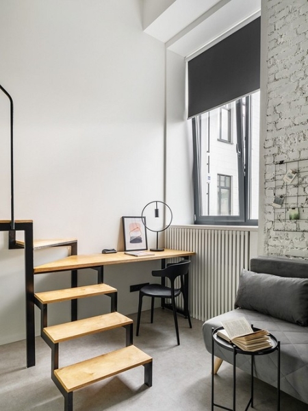 Как дизайнер увеличила площадь 20-метровых апартаментов в 1,5 раза и оформила визуально просторный интерьер