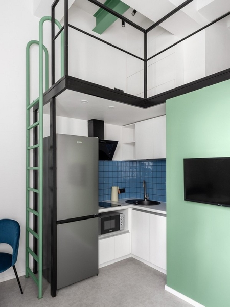 Как дизайнер увеличила площадь 20-метровых апартаментов в 1,5 раза и оформила визуально просторный интерьер