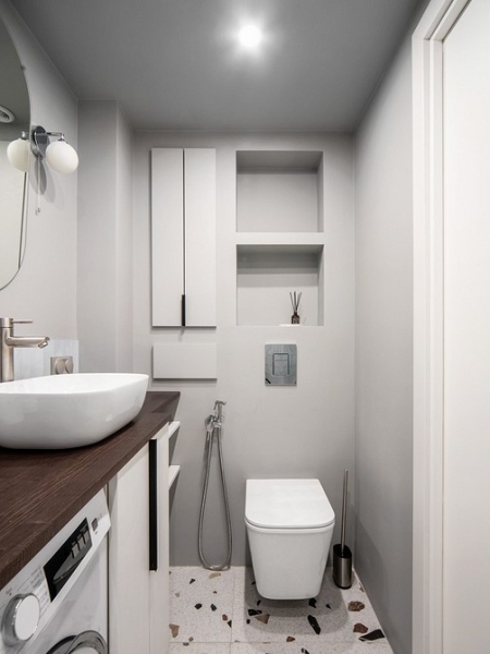 Как дизайнер увеличила площадь 20-метровых апартаментов в 1,5 раза и оформила визуально просторный интерьер