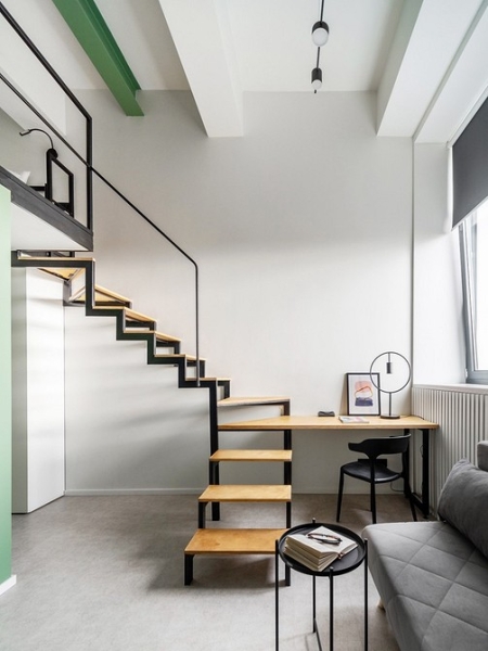 Как дизайнер увеличила площадь 20-метровых апартаментов в 1,5 раза и оформила визуально просторный интерьер