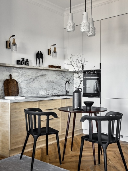 Маленькая уютная квартира 30 кв. м, где сочетаются современность и винтаж