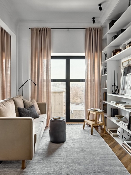 Маленькая уютная квартира 30 кв. м, где сочетаются современность и винтаж