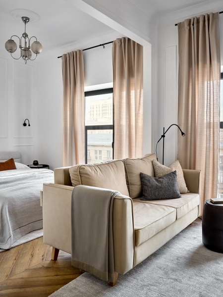 Маленькая уютная квартира 30 кв. м, где сочетаются современность и винтаж