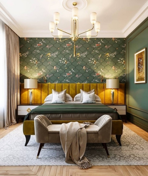 Обои зеленого цвета: стильные оттенки, актуальные принты, лучшие сочетания и 68 фото в интерьере