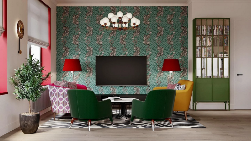 Обои зеленого цвета: стильные оттенки, актуальные принты, лучшие сочетания и 68 фото в интерьере