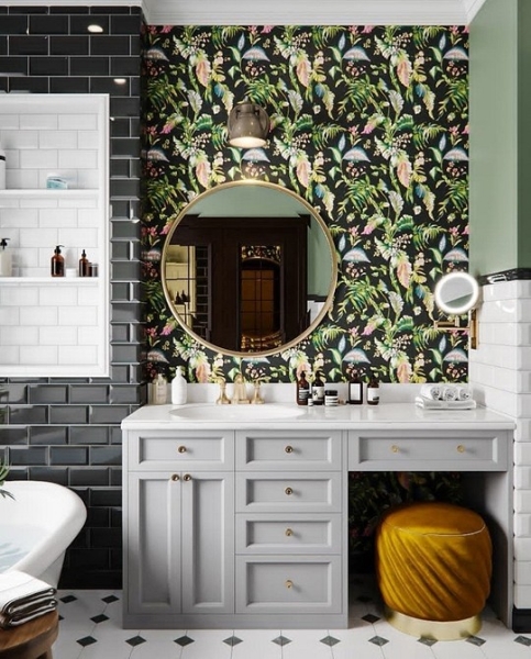 Обои зеленого цвета: стильные оттенки, актуальные принты, лучшие сочетания и 68 фото в интерьере