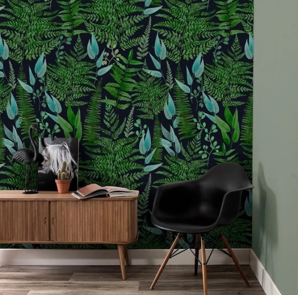 Обои зеленого цвета: стильные оттенки, актуальные принты, лучшие сочетания и 68 фото в интерьере