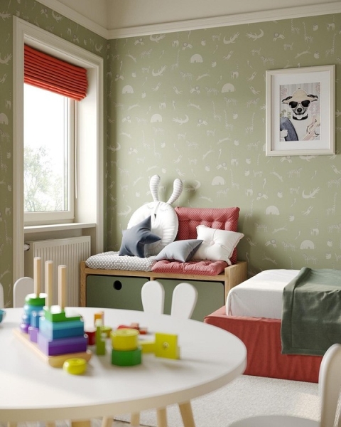 Обои зеленого цвета: стильные оттенки, актуальные принты, лучшие сочетания и 68 фото в интерьере