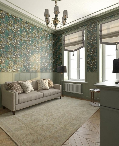 Обои зеленого цвета: стильные оттенки, актуальные принты, лучшие сочетания и 68 фото в интерьере