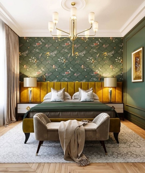 Обои зеленого цвета: стильные оттенки, актуальные принты, лучшие сочетания и 68 фото в интерьере