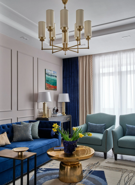 Синий диван в интерьере: советы по выбору и лучшие варианты сочетаний + 105 фото