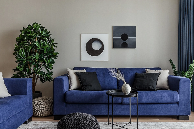 Синий диван в интерьере: советы по выбору и лучшие варианты сочетаний + 105 фото