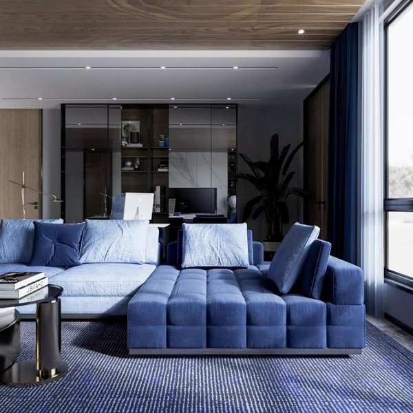 Синий диван в интерьере: советы по выбору и лучшие варианты сочетаний + 105 фото