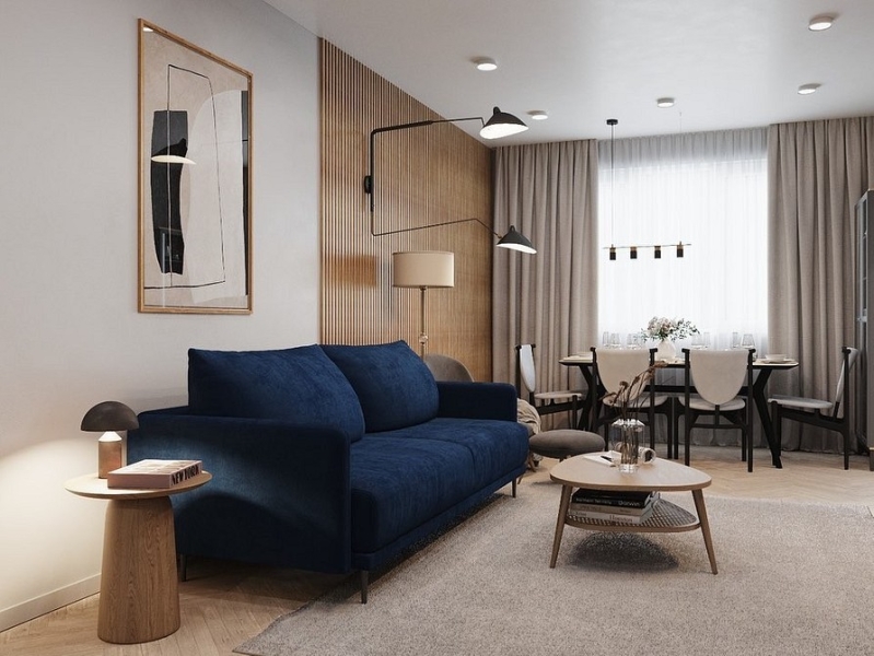 Синий диван в интерьере: советы по выбору и лучшие варианты сочетаний + 105 фото