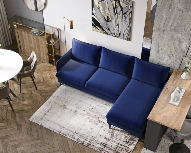 Синий диван в интерьере: советы по выбору и лучшие варианты сочетаний + 105 фото
