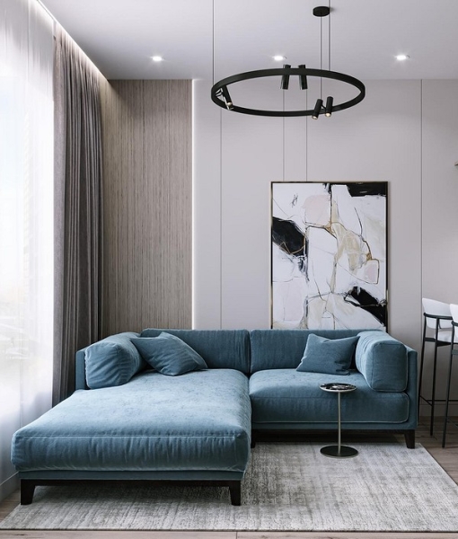 Синий диван в интерьере: советы по выбору и лучшие варианты сочетаний + 105 фото