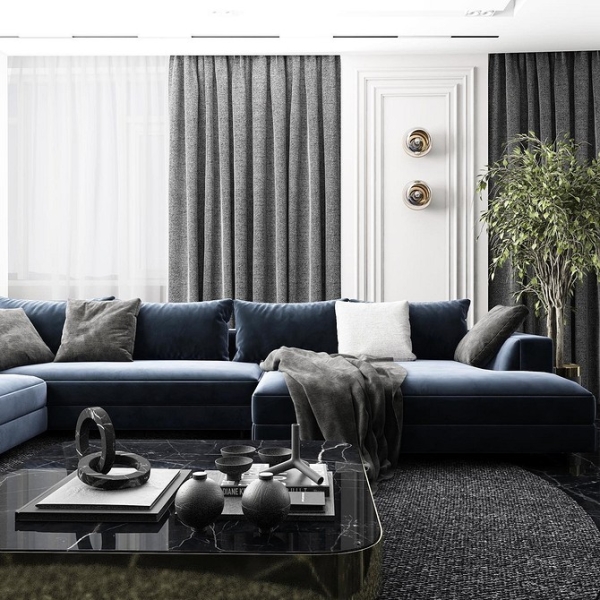 Синий диван в интерьере: советы по выбору и лучшие варианты сочетаний + 105 фото