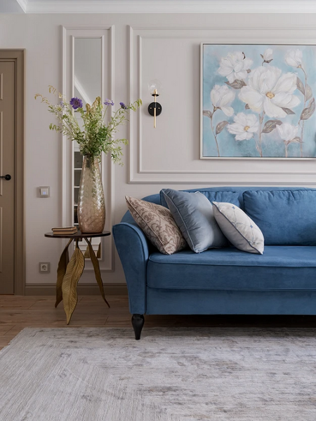 Синий диван в интерьере: советы по выбору и лучшие варианты сочетаний + 105 фото