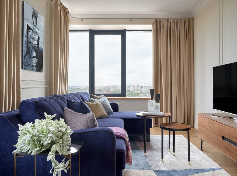 Синий диван в интерьере: советы по выбору и лучшие варианты сочетаний + 105 фото