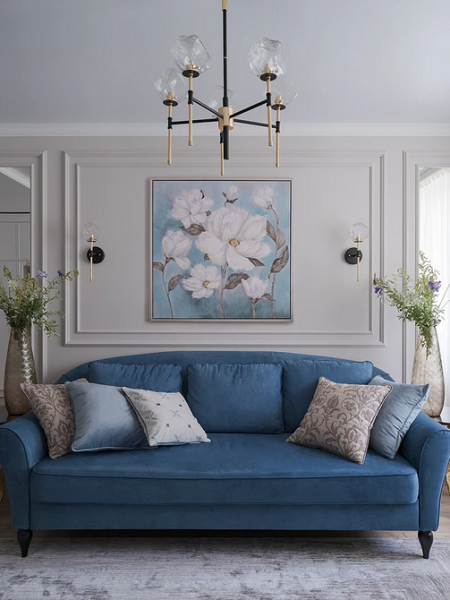 Синий диван в интерьере: советы по выбору и лучшие варианты сочетаний + 105 фото