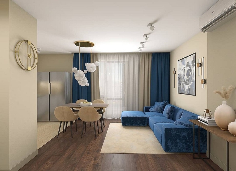 Синий диван в интерьере: советы по выбору и лучшие варианты сочетаний + 105 фото