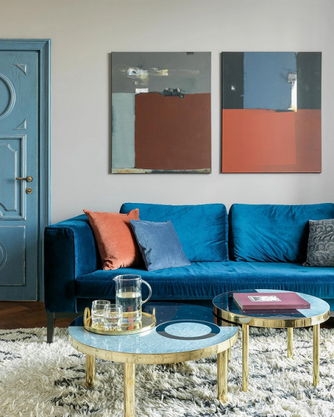 Синий диван в интерьере: советы по выбору и лучшие варианты сочетаний + 105 фото