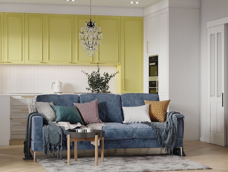 Синий диван в интерьере: советы по выбору и лучшие варианты сочетаний + 105 фото
