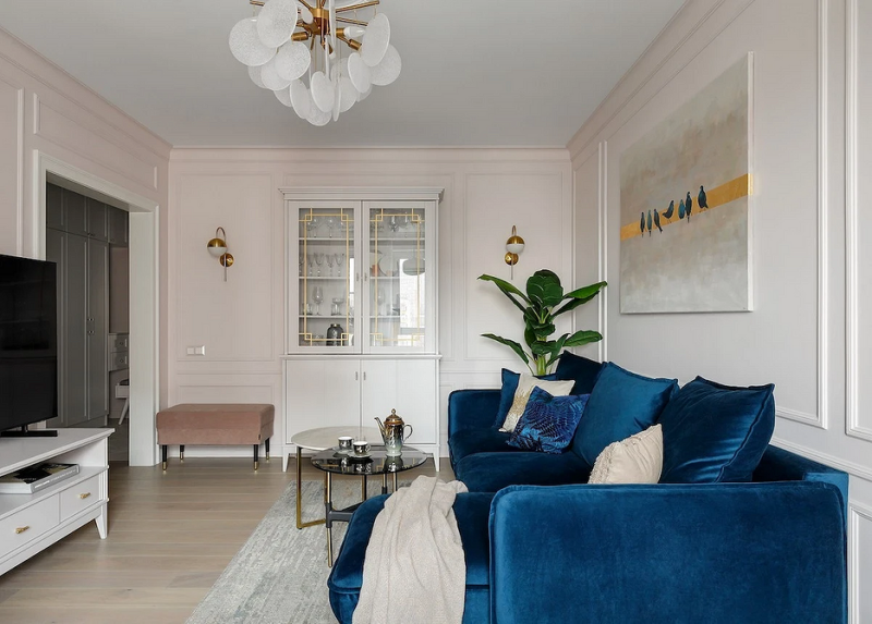 Синий диван в интерьере: советы по выбору и лучшие варианты сочетаний + 105 фото