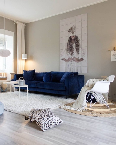 Синий диван в интерьере: советы по выбору и лучшие варианты сочетаний + 105 фото