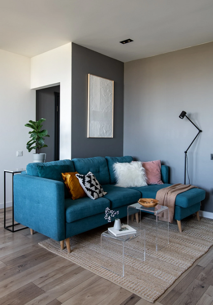 Синий диван в интерьере: советы по выбору и лучшие варианты сочетаний + 105 фото