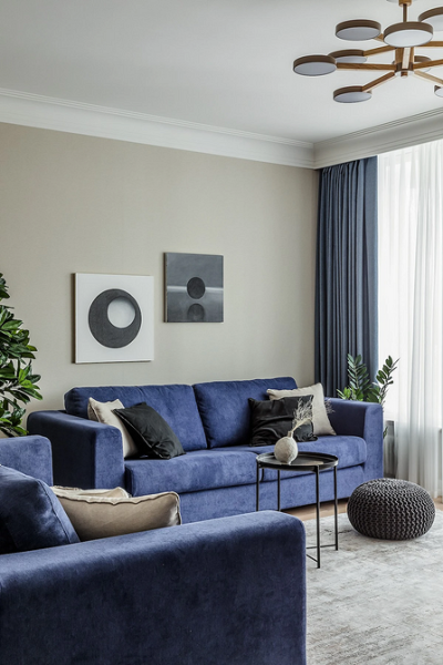 Синий диван в интерьере: советы по выбору и лучшие варианты сочетаний + 105 фото