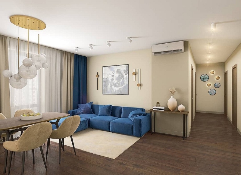 Синий диван в интерьере: советы по выбору и лучшие варианты сочетаний + 105 фото