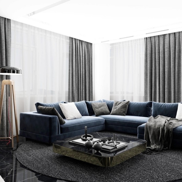 Синий диван в интерьере: советы по выбору и лучшие варианты сочетаний + 105 фото