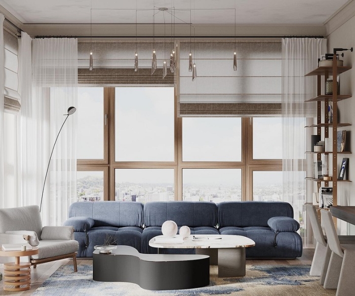 Синий диван в интерьере: советы по выбору и лучшие варианты сочетаний + 105 фото