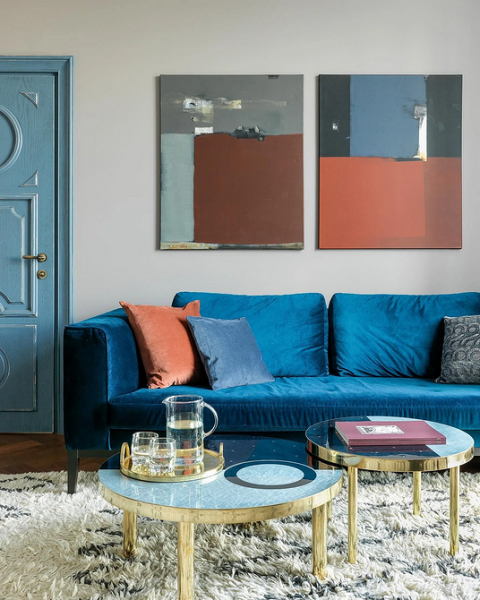 Синий диван в интерьере: советы по выбору и лучшие варианты сочетаний + 105 фото