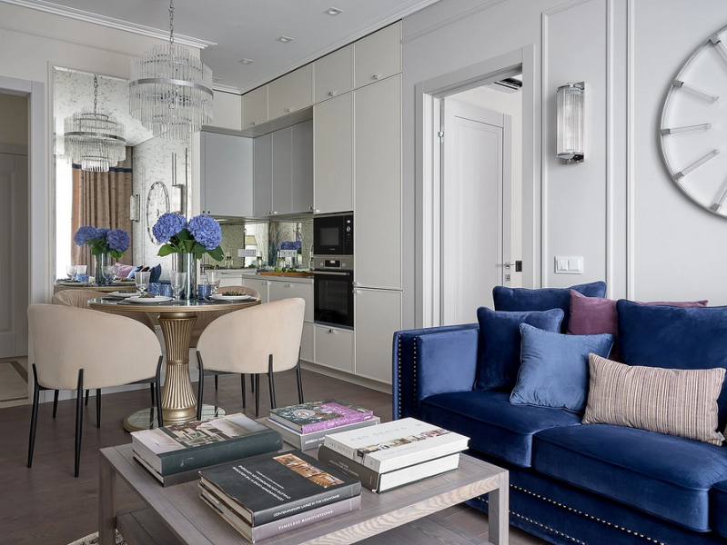 Синий диван в интерьере: советы по выбору и лучшие варианты сочетаний + 105 фото