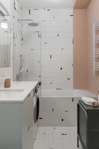 Воздушная квартира 48 м² с яркими акцентами в Минске