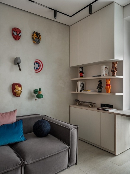 Интерьер-перевертыш: квартира 56 кв. м, которая меняет настроение днем и ночью