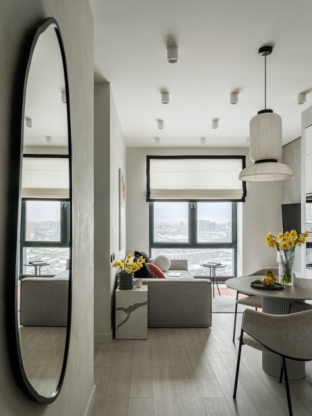 Интерьер-перевертыш: квартира 56 кв. м, которая меняет настроение днем и ночью