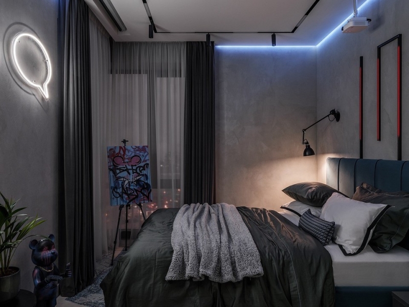 Интерьер-перевертыш: квартира 56 кв. м, которая меняет настроение днем и ночью