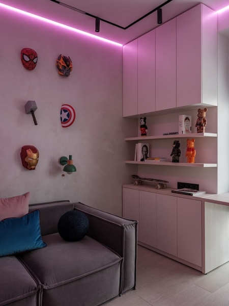 Интерьер-перевертыш: квартира 56 кв. м, которая меняет настроение днем и ночью