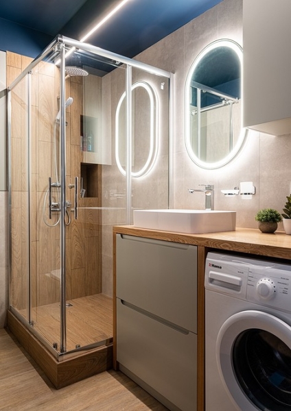 Как на 36 кв. м уместили все: маленькая квартира со спальней, кухней-гостиной и двумя гардеробными