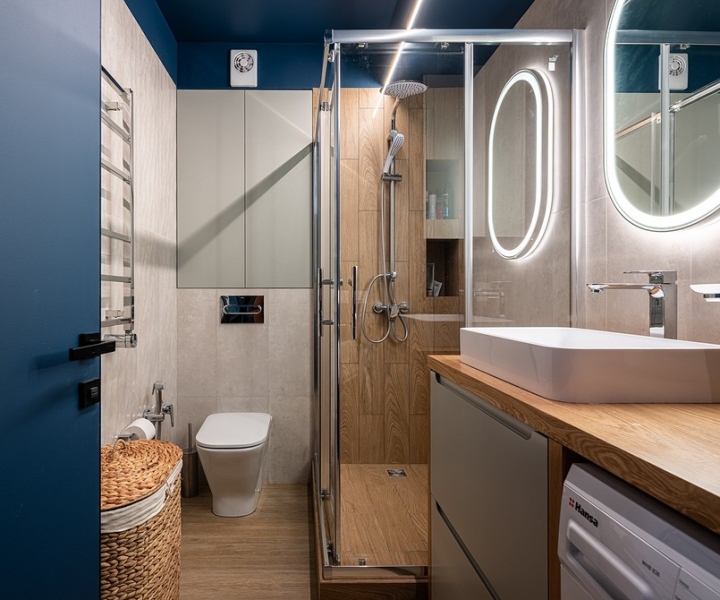 Как на 36 кв. м уместили все: маленькая квартира со спальней, кухней-гостиной и двумя гардеробными