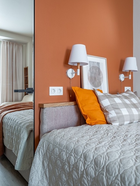 Как на 36 кв. м уместили все: маленькая квартира со спальней, кухней-гостиной и двумя гардеробными