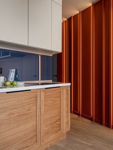 Как на 36 кв. м уместили все: маленькая квартира со спальней, кухней-гостиной и двумя гардеробными