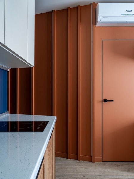 Как на 36 кв. м уместили все: маленькая квартира со спальней, кухней-гостиной и двумя гардеробными