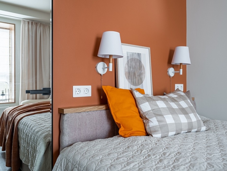 Как на 36 кв. м уместили все: маленькая квартира со спальней, кухней-гостиной и двумя гардеробными