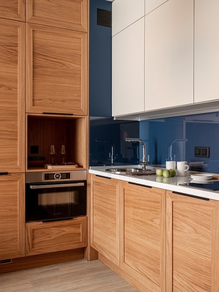 Как на 36 кв. м уместили все: маленькая квартира со спальней, кухней-гостиной и двумя гардеробными