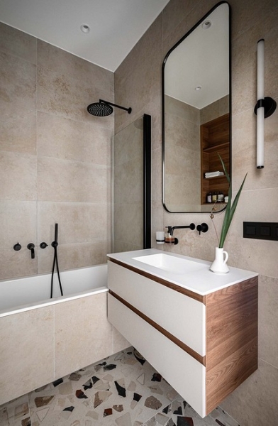 Как в однокомнатной квартире 36 кв. м выделить спальню, кухню-гостиную и гардеробную? Реальный пример интерьера